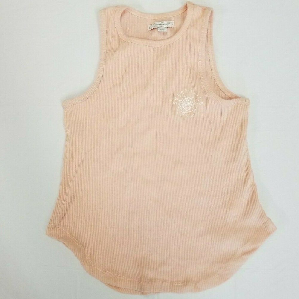 adam levine tank to size large ribbed salmon pink nwot